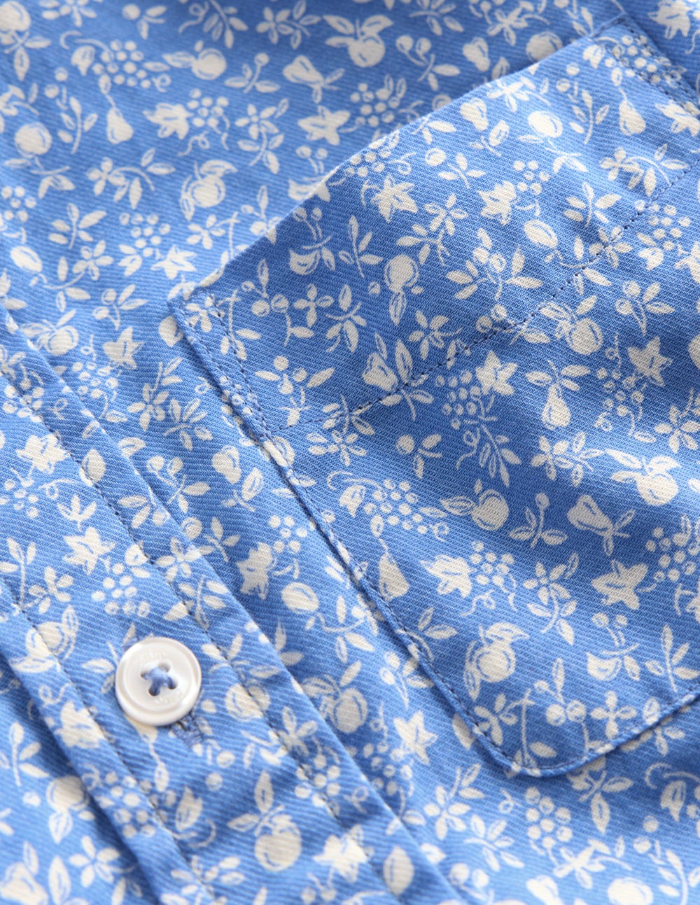 Casual Twill Shirt-Penzance Blue Orchard