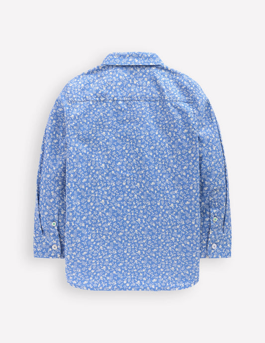 Casual Twill Shirt-Penzance Blue Orchard
